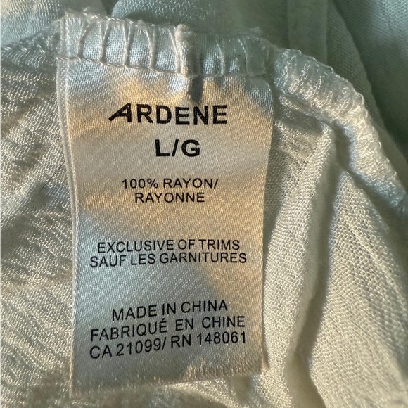 Ardene Cream V-Neck Button Front Top - Size L - Picture 5 of 7